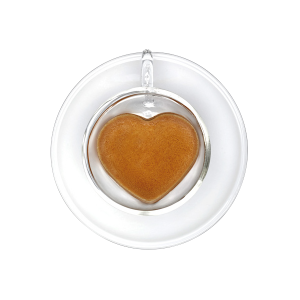 Чашка для эспрессо с блюдцем в форме сердца Caffitaly